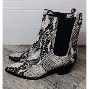 Paige 6 Willa Roccia Snakeskin NWOT Leather Classic Statement Boho Animal Bootie